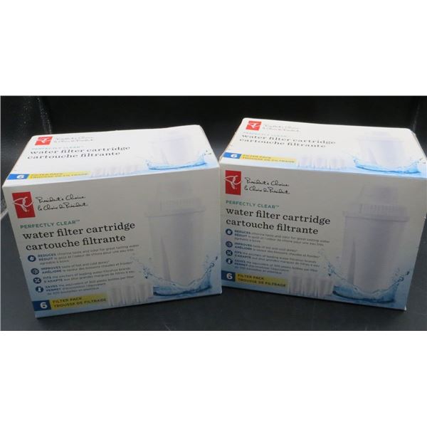 2 New PC 6 Pack Perfectly Clear Water Filter Cartridges
