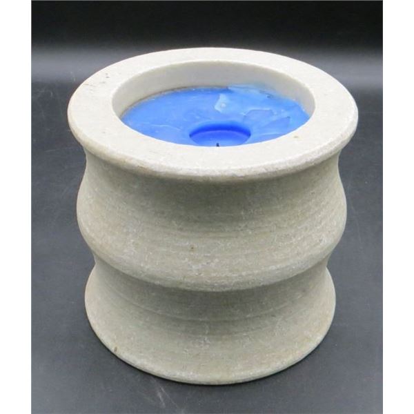 Large Candle in Stone Candle Holder