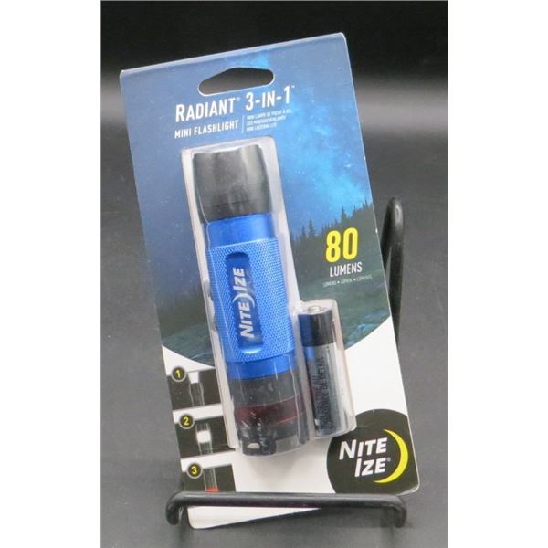 New 3-In-1 Nite Ize 80 Lumens Mini Flashlight