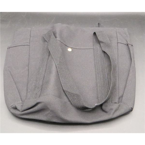 New Black Fabric Tote Bag 14" Wide