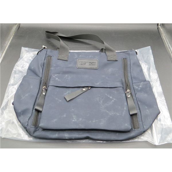 New Tote Bag .with Zippered Compartments 14" Wide