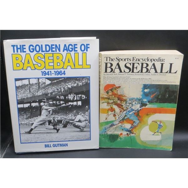 2 Vintage Baseball Books Hardcover Book & Encyclopedia