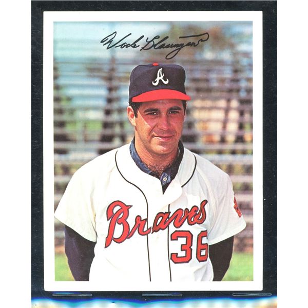 1967 Wade Blasingame Atlanta Braves 5.5 x 7 inch card Dexter Press