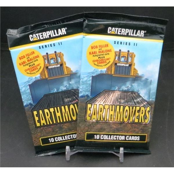2 Sealed Packs Of Caterpillar Series II Earthmovers 10 cards per pack