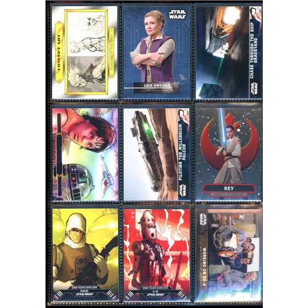 Lot of 9 Various Star Wars Collector Cards Including Inserts