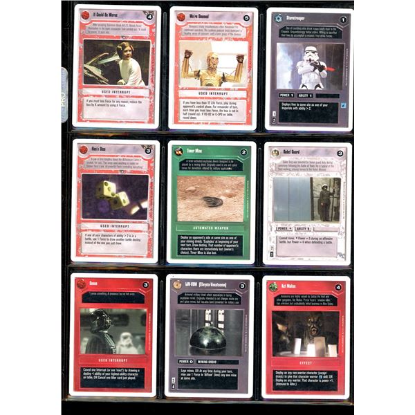 Lot of 18 Various Star Wars TCG Collector Cards