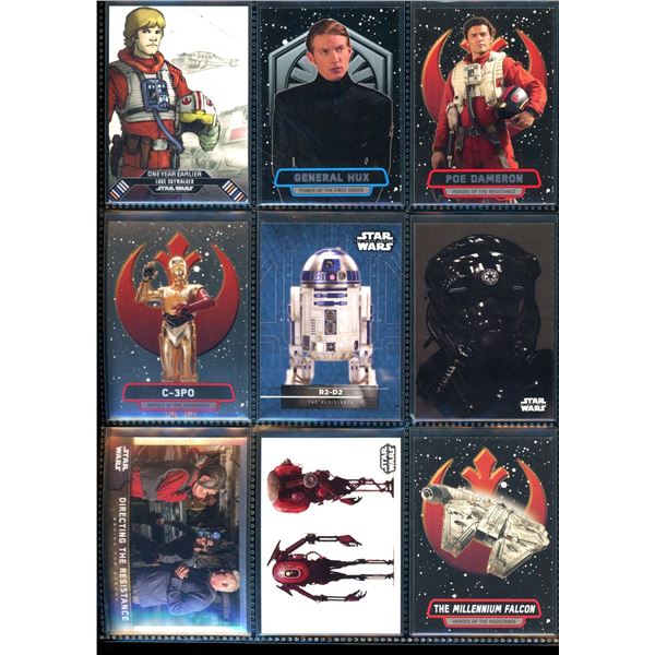 Lot of 9 Various Star Wars Collector Cards Including Inserts