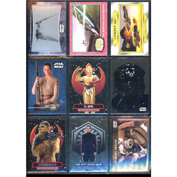 Lot of 9 Various Star Wars Collector Cards Including Inserts