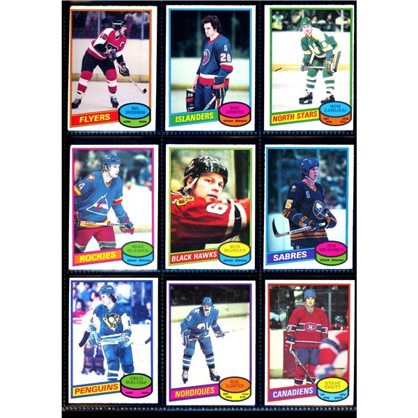 1980-81 OPC O-Pee-Chee Lot Of 9 Vintage Cards Various Teams & Players