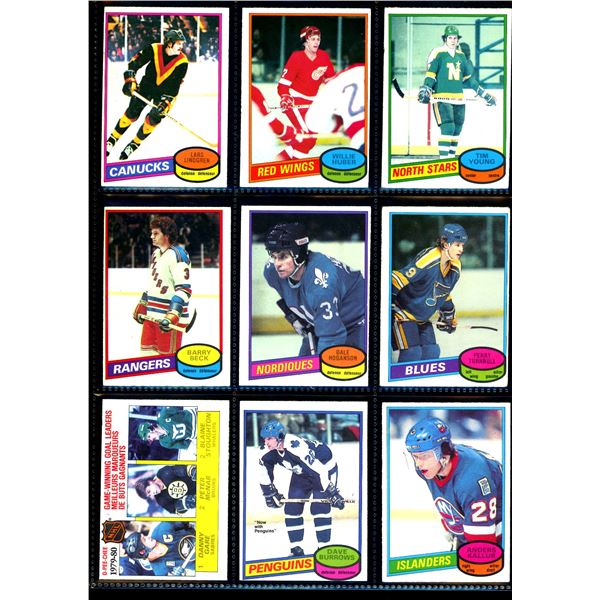1980-81 OPC O-Pee-Chee Lot Of 9 Vintage Cards Various Teams & Players