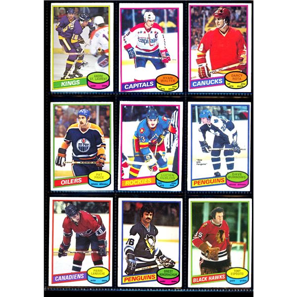 1980-81 OPC O-Pee-Chee Lot Of 9 Vintage Cards Various Teams & Players