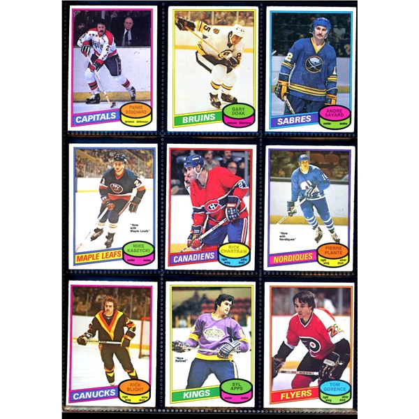 1980-81 OPC O-Pee-Chee Lot Of 9 Vintage Cards Various Teams & Players