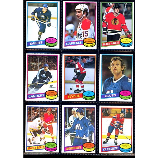 1980-81 OPC O-Pee-Chee Lot Of 9 Vintage Cards Various Teams & Players
