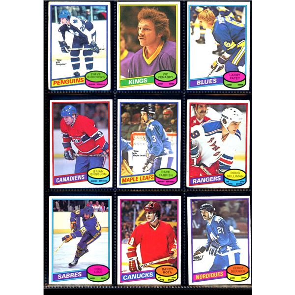 1980-81 OPC O-Pee-Chee Lot Of 9 Vintage Cards Various Teams & Players