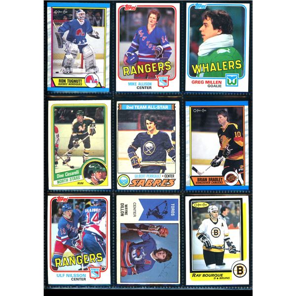 Lot of 9 Various Vintage Hockey Cards Various Teams Sets & Players