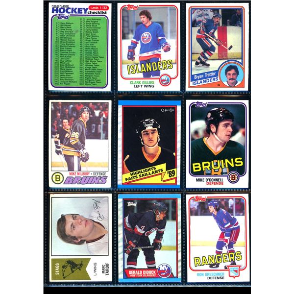 Lot of 9 Various Vintage Hockey Cards Various Teams Sets & Players