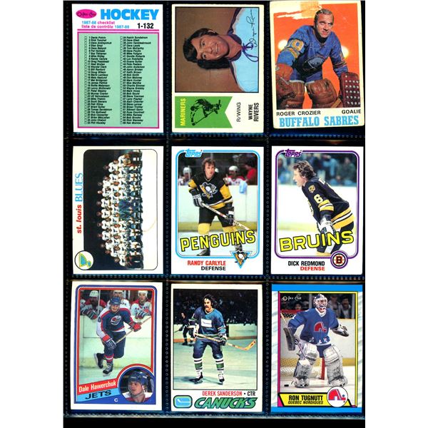 Lot of 9 Various Vintage Hockey Cards Various Teams Sets & Players