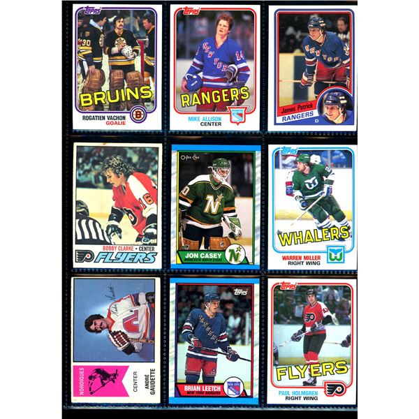 Lot of 9 Various Vintage Hockey Cards Various Teams Sets & Players