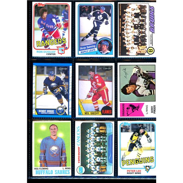 Lot of 9 Various Vintage Hockey Cards Various Teams Sets & Players