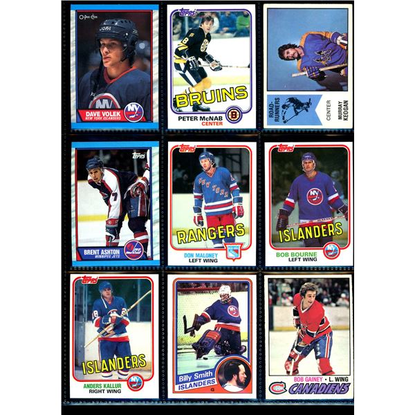 Lot of 9 Various Vintage Hockey Cards Various Teams Sets & Players