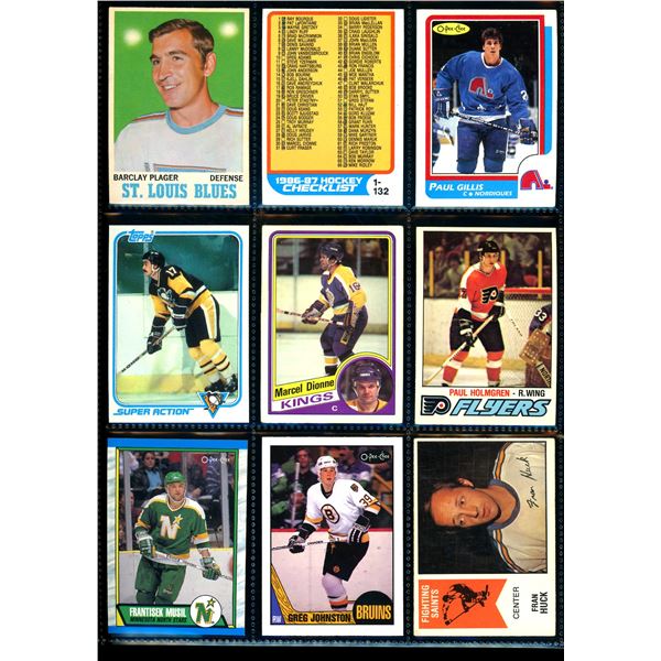 Lot of 9 Various Vintage Hockey Cards Various Teams Sets & Players
