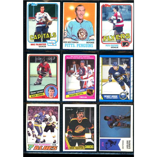Lot of 9 Various Vintage Hockey Cards Various Teams Sets & Players
