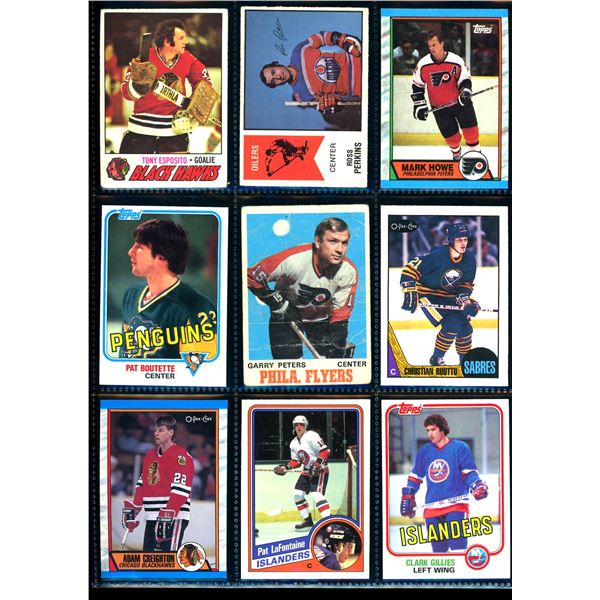 Lot of 9 Various Vintage Hockey Cards Various Teams Sets & Players
