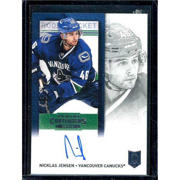 2013-14 Panini Contenders #180 Nicklas Jensen AU RC