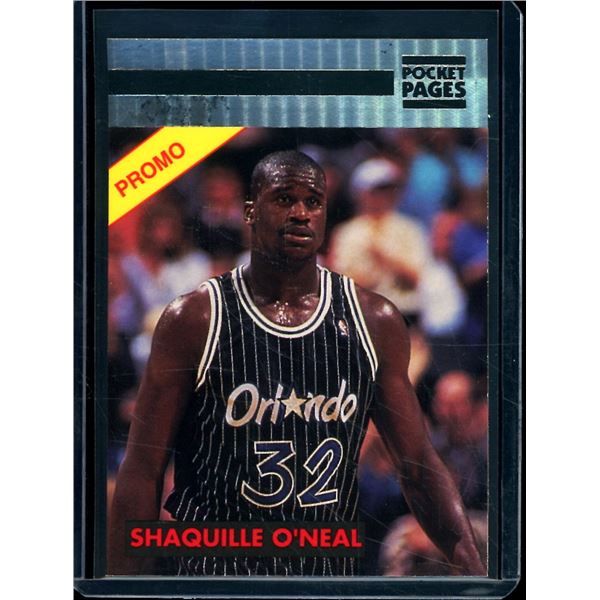 1993 Pocket Pages Shaquille O'Neal Basketball Promo Card