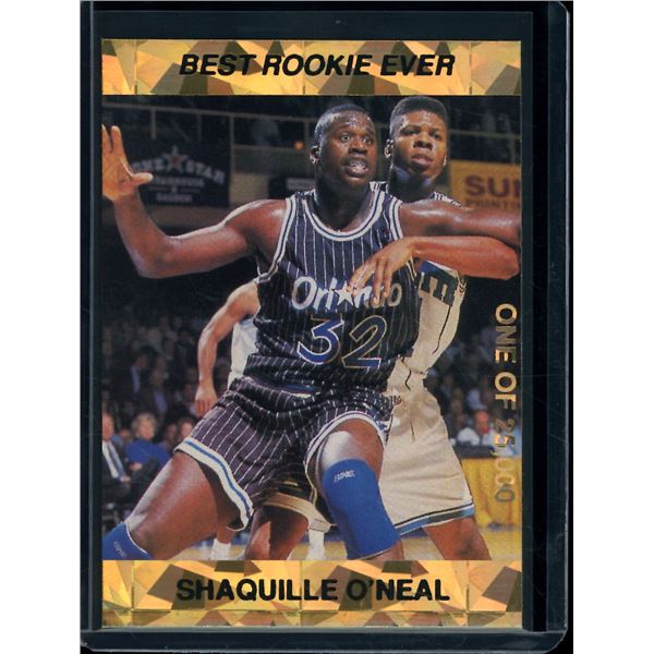 Shaquille O'Neal Limited Edition Gold Foil Promo Card #6 "Best Rookie Ever"