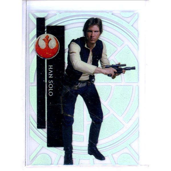 2015 Topps Star Wars High Tek Emperor's Throne Room Window #3 Han Solo BV $35