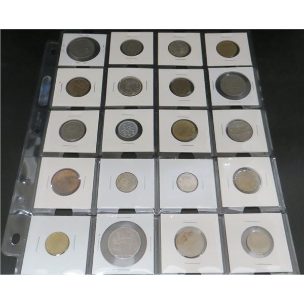 Page Of Donated World Coins
