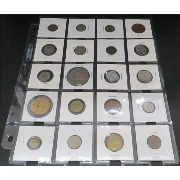 Page Of Donated World Coins
