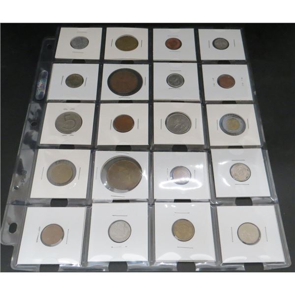 Page Of Donated World Coins