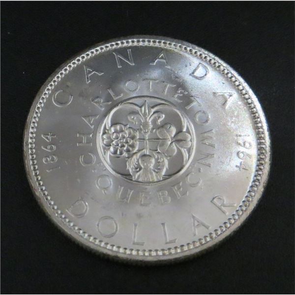 1964 Canadian Silver $1 Dollar Coin
