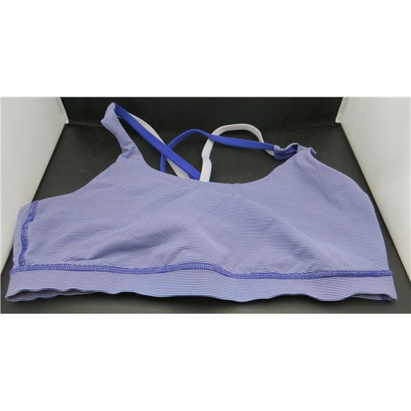 Purple & White Lululemon Reversable Spots Bra Size L-XL