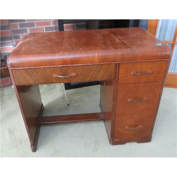 Vintage Wooden Desk 4 Drawer Desk 36” long x 20” wide x 29” height