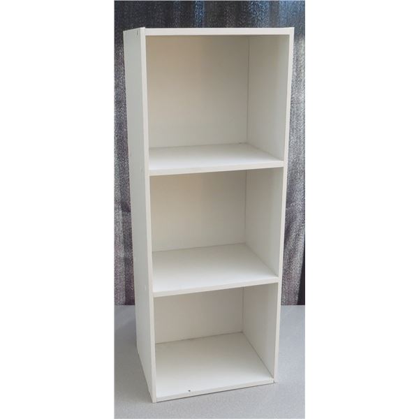 White 3 Tier Shelf 31.5” tall x 11.5” wide x 9.5” depth