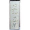 Image 1 : All You Need Is Love Wall Canvas Framed 36” long x 12” Wide