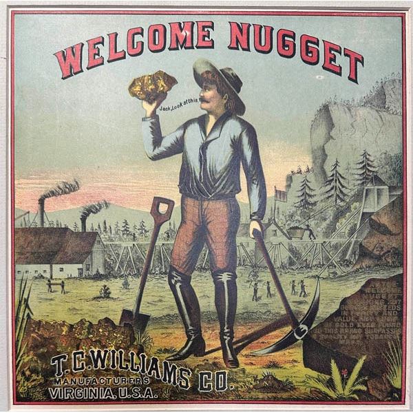 Vintage lithograph advertising label, T.C. Williams Co., ca. 1880-1890's