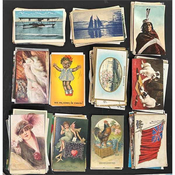 Picture postcards, an interesting and colorful collection, 1900's onward