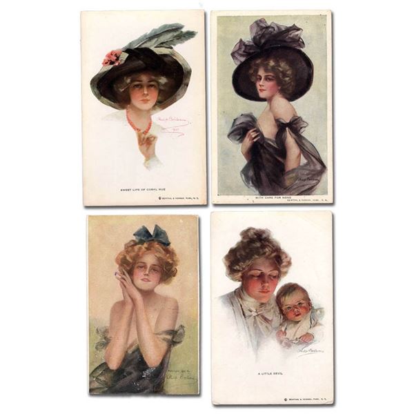 Picture postcards, Elegant Ladies, 1900-1920's