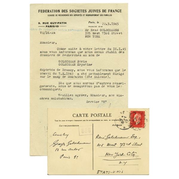 Judaica, 1940's, an extensive collection of correspondence and related material concerning the Golsc