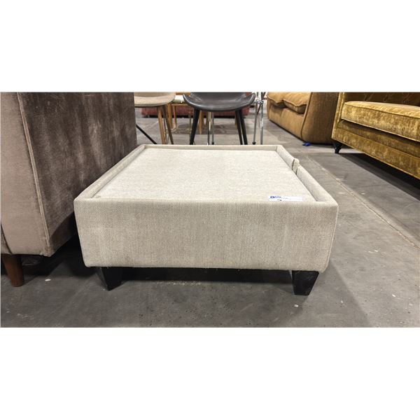 SQUARE UPHOLSTERED STORAGE OTTOMAN