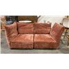 Image 1 : ROSE COLORED TWO PIECE UPHOLSTERED SOFA