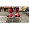 Image 1 : PAIR OF PATTERNED DINING CHAIRS