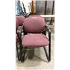Image 2 : FOUR MAROON UPHOLSTERED CLIENT CHAIRS