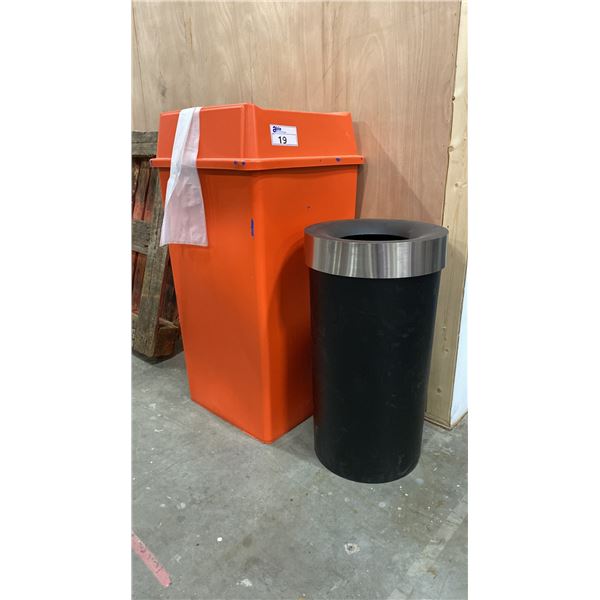 TWO WASTE RECEPTACLES