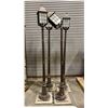 Image 1 : FOUR BROWN METAL MATCHING LAMP POSTS - APPROX. 96"H