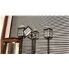 Image 2 : FOUR BROWN METAL MATCHING LAMP POSTS - APPROX. 96"H